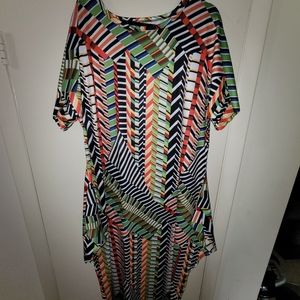 Plus size multi colored maxi dress